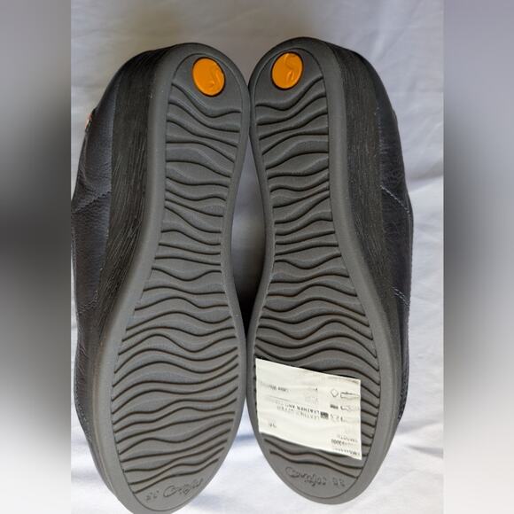 Softinos by FLY London Leather Gored Slip-on Shoes Amo Navy Size 35 EU 5 Us - Picture 5 of 7